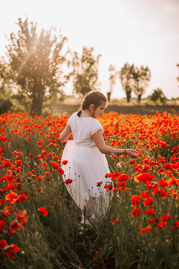 fotografo stefania montin famiglia bambine papaveri padova