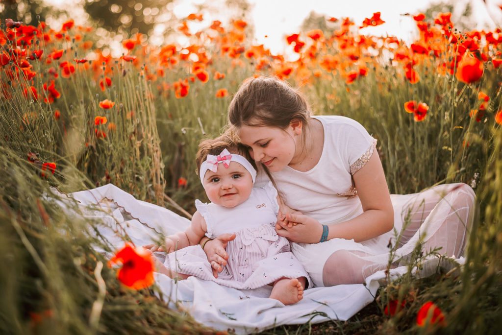 fotografo stefania montin bambine papaveri padova
